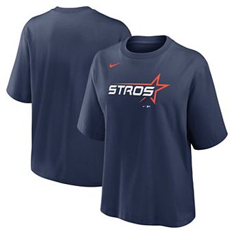 Women's Nike Navy Houston Astros 2025 City Connect Logo Boxy T-Shirt