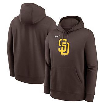 Men's Nike Brown San Diego Padres Logo Club Fleece Pullover Hoodie