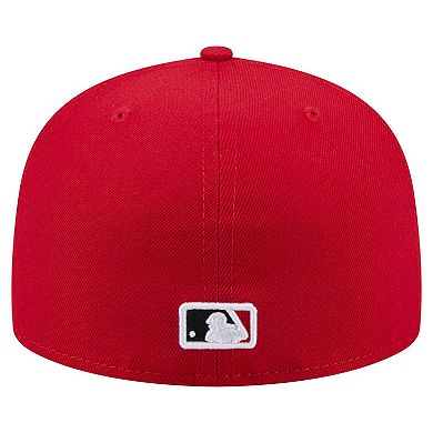 Men's New Era Red Cincinnati Reds Yarn Stitch 59FIFTY Fitted Hat