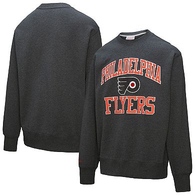 Men's Mitchell & Ness Charcoal Philadelphia Flyers Playoff Win Fleece Pullover Sweatshirt