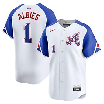 Men's Nike Ozzie Albies White Atlanta Braves City Connect Limited Jersey