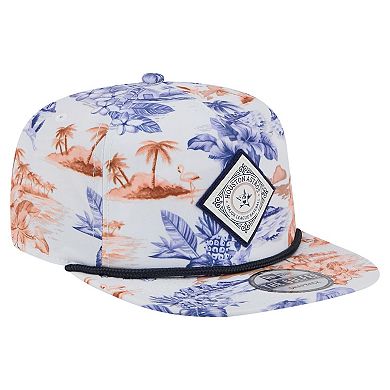 Men's New Era White Houston Astros Printed Island Golfer Snapback Hat