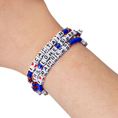 FOCO Texas Rangers 3-Pack Friendship Bracelet Set