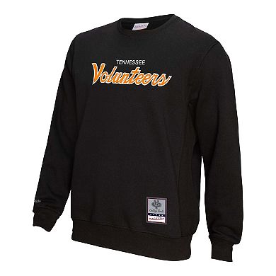 Men's Mitchell & Ness Black Tennessee Volunteers Elite Script Pullover Sweatshirt