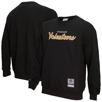 Men's Mitchell & Ness Black Tennessee Volunteers Elite Script Pullover Sweatshirt