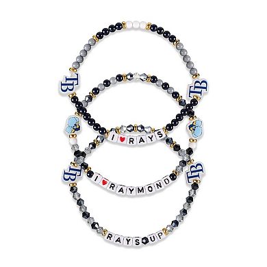 FOCO Tampa Bay Rays 3-Pack Friendship Bracelet Set