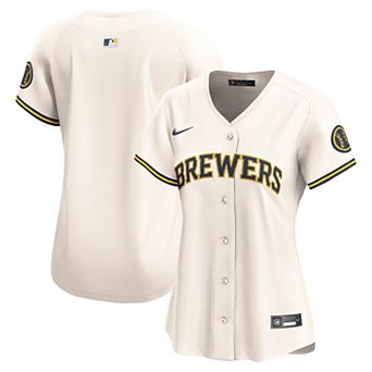 Women's Nike Cream Milwaukee Brewers Home Limited Jersey