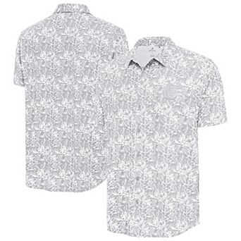 Men's Antigua Gray Baltimore Orioles Resort Button-Up Shirt
