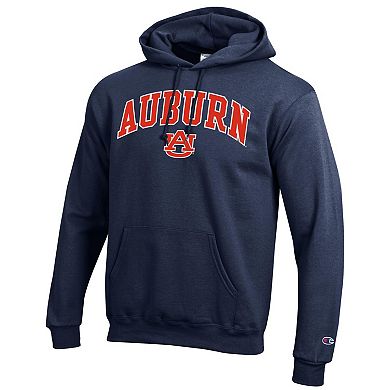Men's Champion Navy Auburn Tigers Arched Logo Fleece Pullover Hoodie