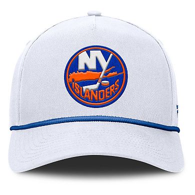 Men's Fanatics White New York Islanders Rope A-Frame Adjustable Hat