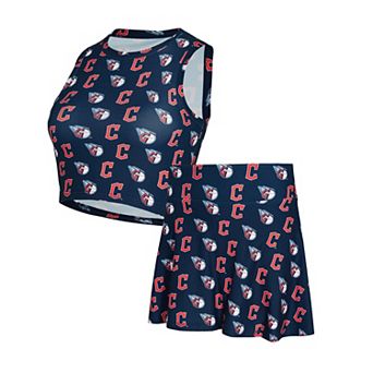 Women's Concepts Sport Navy Cleveland Guardians Knit Tank Top & Skort Set