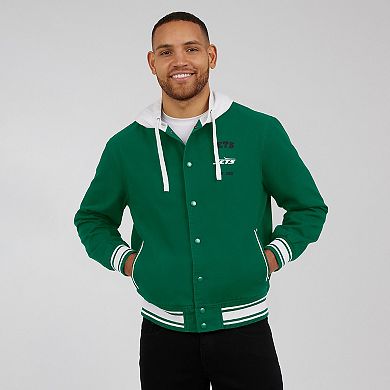 Men's Darius Rucker Collection by Fanatics Green New York Jets Full-Snap Hoodie Jacket