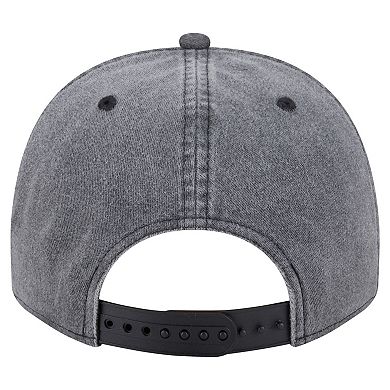 Men's New Era Charcoal Boston Celtics Throwback Washed Pre-Curved 9FIFTY Snapback Hat