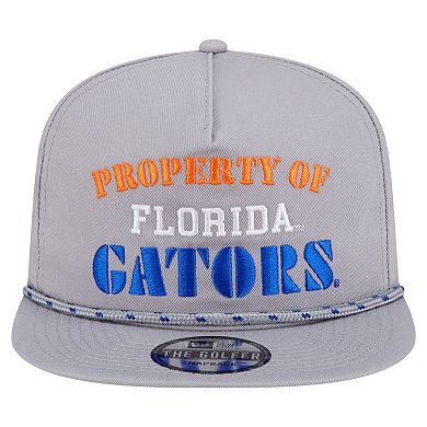 Men's New Era Gray Florida Gators Golfer Vintage Adjustable Hat