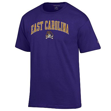 Men's�Champion Purple ECU Pirates Arch Over Logo T-Shirt