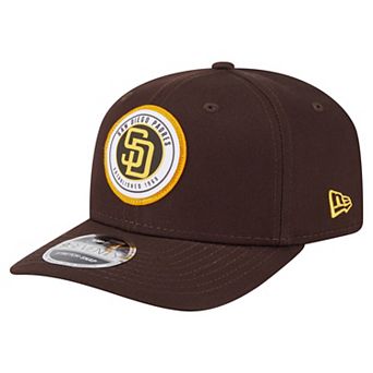 Men's New Era Brown San Diego Padres Circle Patch 9SEVENTY Stretch-Snap Hat