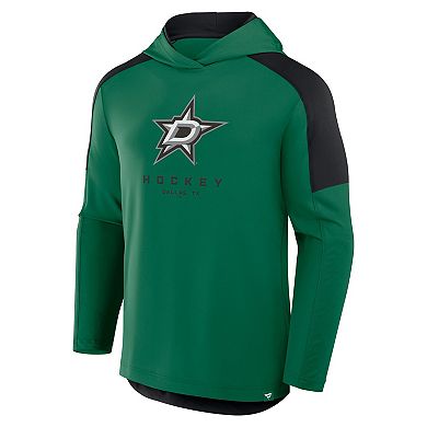 Men's Fanatics Kelly Green Dallas Stars Meta Game Transitional Pullover Hoodie