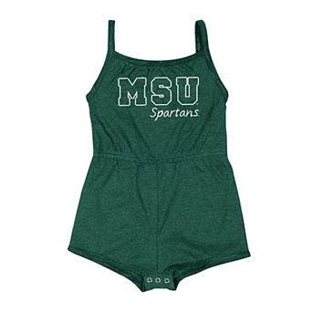 Girls Infant Colosseum Green Michigan State Spartans Elemental Tank Romper