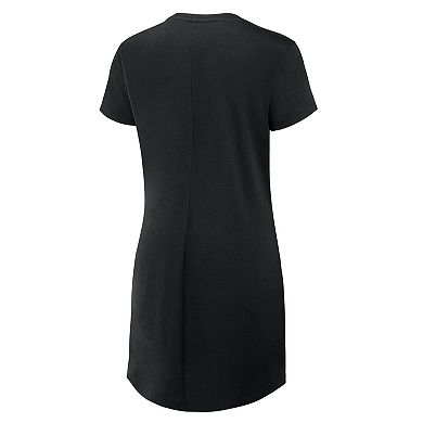 Women's Fanatics Black San Francisco Giants Ruched Drape T-Shirt Dress