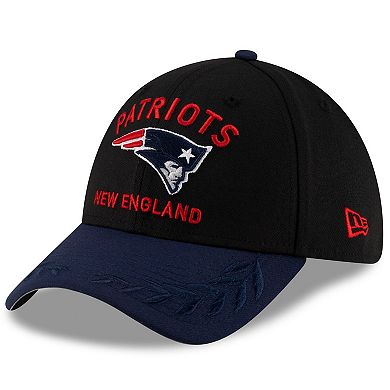 Men's New Era Black/Navy New England Patriots 2025 NFL Draft 39THIRTY Flex Hat