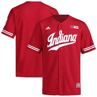 Men's adidas Crimson Indiana Hoosiers Replica Baseball Jersey