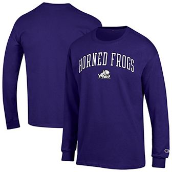 Men's Champion Purple TCU Horned Frogs Arch Over Logo Long Sleeve T-Shirt