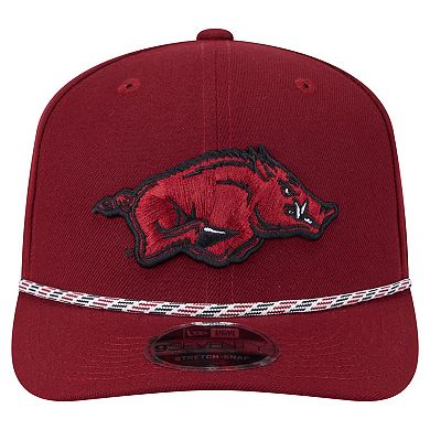 Men's New Era Cardinal Arkansas Razorbacks Game Day Multi-Rope 9SEVENTY Stretch-Snap Hat