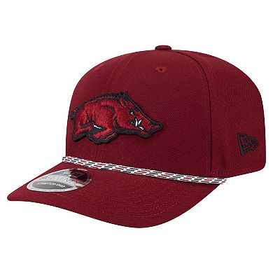 Men's New Era Cardinal Arkansas Razorbacks Game Day Multi-Rope 9SEVENTY Stretch-Snap Hat