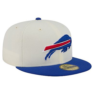 Men's New Era White/Royal Buffalo Bills Main 59FIFTY Fitted Hat