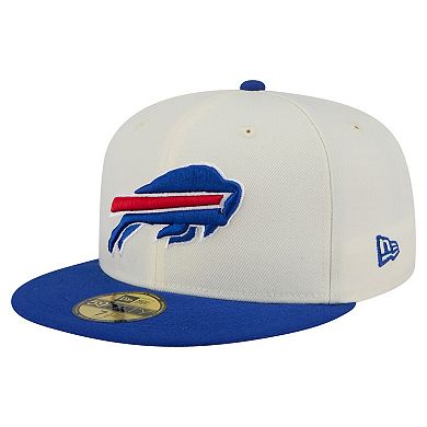 Men's New Era White/Royal Buffalo Bills Main 59FIFTY Fitted Hat