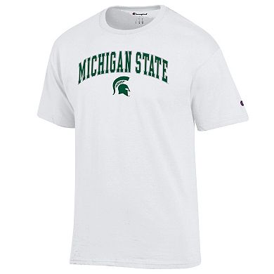 Men's Champion White Michigan State Spartans Arch Over Logo T-Shirt