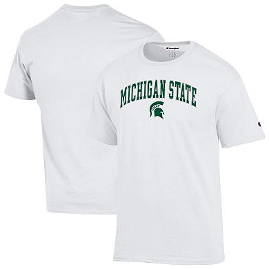 Men's Champion White Michigan State Spartans Arch Over Logo T-Shirt