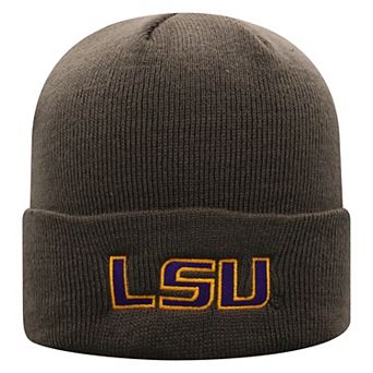 Men's Top of the World Charcoal LSU Tigers Logo Cuffed Knit Hat