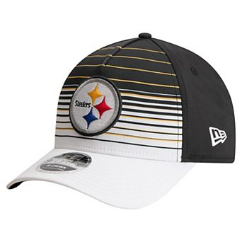 Men's New Era White/Black Pittsburgh Steelers Adventure Gradient 9FORTY M-Crown A-Frame Adjustable Hat