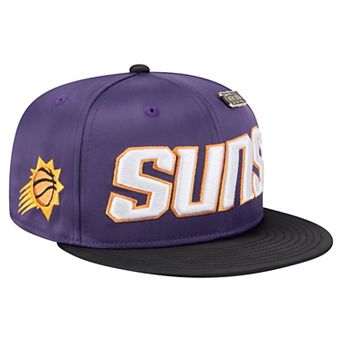 Men's New Era Purple/Black Phoenix Suns Throwback Satin Vintage Pin Two-Tone 59FIFTY Fitted Hat