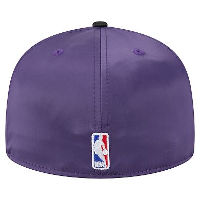 Men's New Era Purple/Black Phoenix Suns Throwback Satin Vintage Pin Two-Tone 59FIFTY Fitted Hat