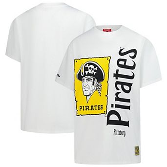 Women's Mitchell & Ness White Pittsburgh Pirates Cooperstown Collection Boyfriend T-Shirt