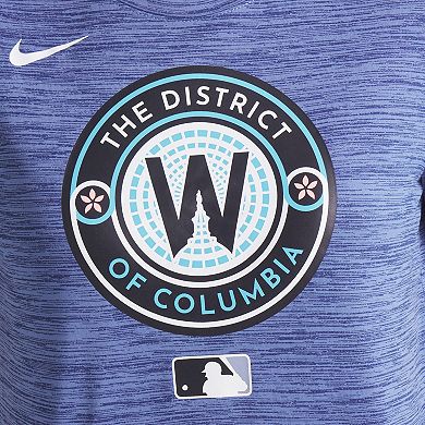 Women's Nike Blue Washington Nationals 2025 City Connect Authentic Collection Velocity Performance T-Shirt