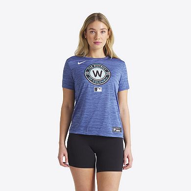 Women's Nike Blue Washington Nationals 2025 City Connect Authentic Collection Velocity Performance T-Shirt