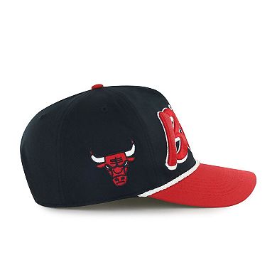 Men's '47 Black/Red Chicago Bulls Dropshadow Rope Hitch Adjustable Hat