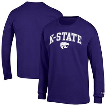 Men's Champion Purple Kansas State Wildcats Arch Over Logo Long Sleeve T-Shirt