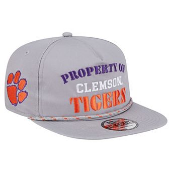 Men's New Era Gray Clemson Tigers Golfer Vintage Adjustable Hat