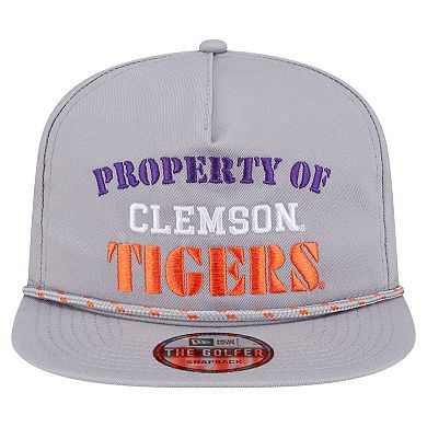 Men's New Era Gray Clemson Tigers Golfer Vintage Adjustable Hat