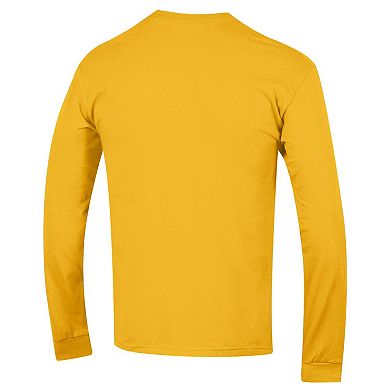 Men's Champion Maize Michigan Wolverines Basic Arch Long Sleeve T-Shirt