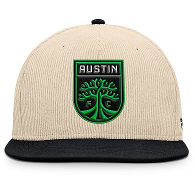 Men's Fanatics Cream Austin FC Tempo Corduroy Snapback Hat