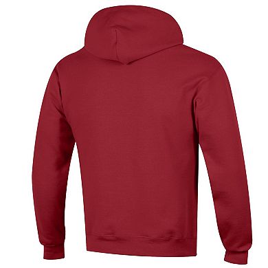 Men's Champion Crimson Indiana Hoosiers Arched Logo Fleece Pullover Hoodie