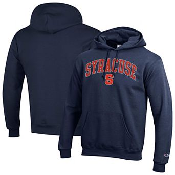 Men's Champion Navy Syracuse Orange Arch Over Logo Pullover Hoodie