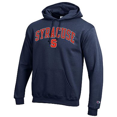 Men's Champion Navy Syracuse Orange Arch Over Logo Pullover Hoodie