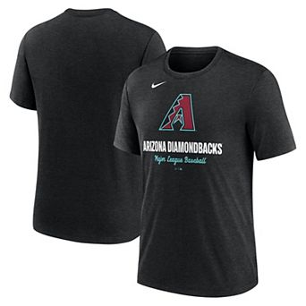 Men's Nike Heather Black Arizona Diamondbacks Logo Tri-Blend T-Shirt