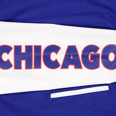 Men's New Era Royal/Red Chicago Cubs Color Block Full-Zip Hoodie Windbreaker